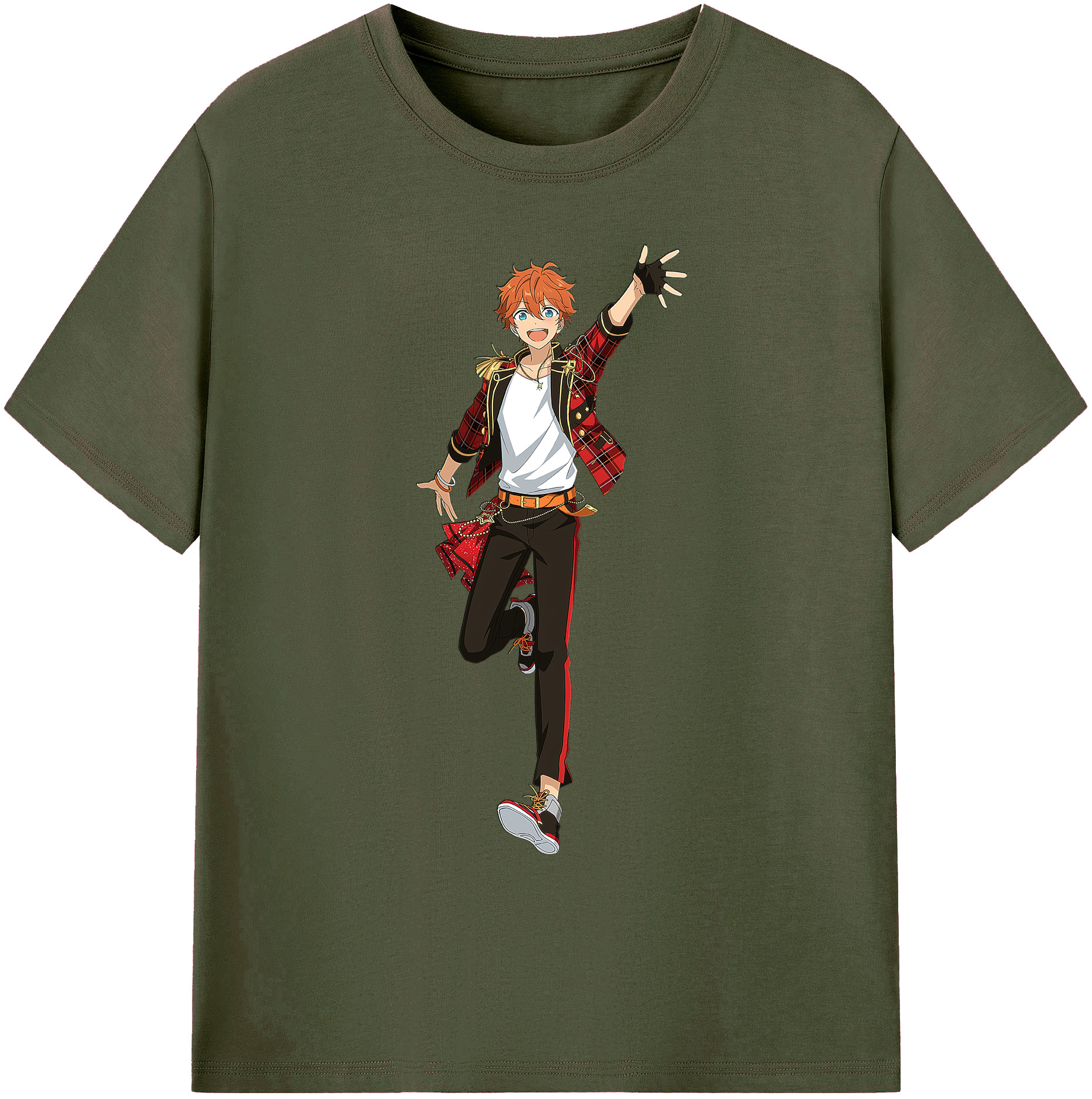 （画像用） あんさんぶるスターズ! Ensemble Stars 綿100％ メンズ半袖Tシャツ｜肌触りやわらか＆通気性